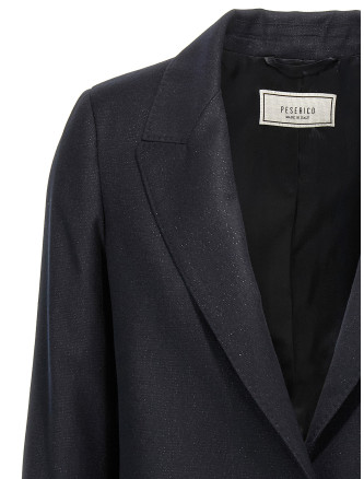 Lurex single-breasted blazer #