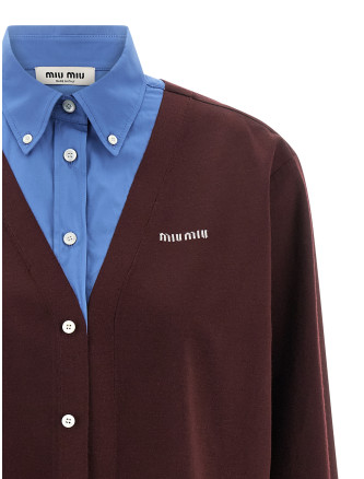 Poplin and cashmere shirt #