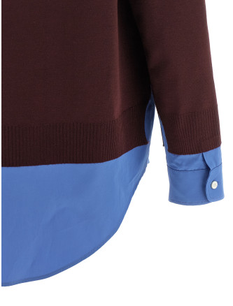 Poplin and cashmere shirt #