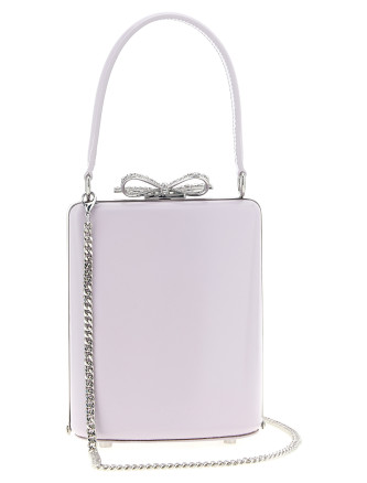 'Lilac leather mini bow' handbag #