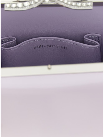 'Lilac leather mini bow' handbag #