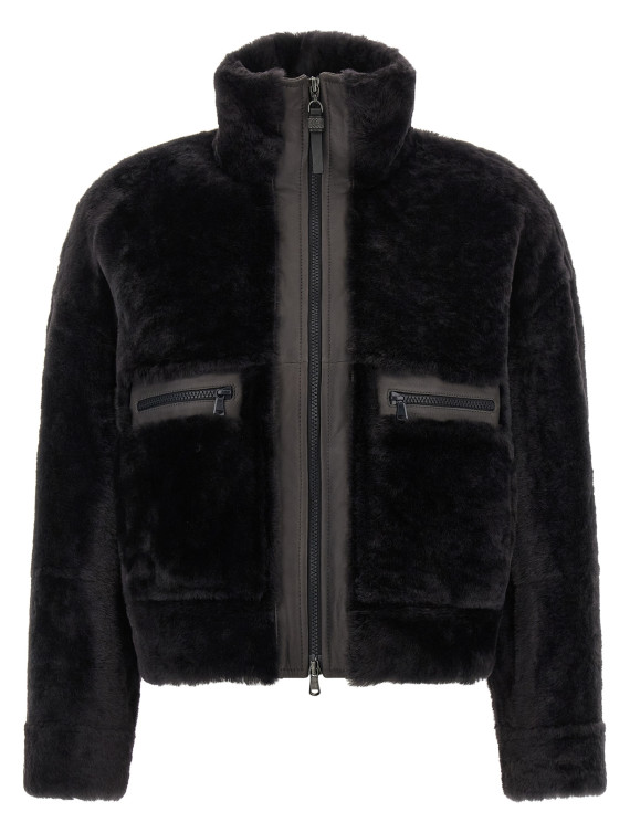 'Shiny Zipper Pull' shearling jacket #1