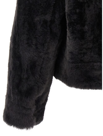 'Shiny Zipper Pull' shearling jacket #