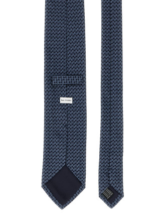 Patterned silk tie #