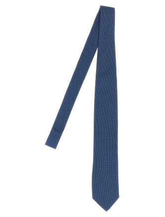 Patterned silk tie
