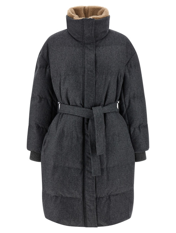 Shearling neck down jacket #1