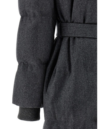 Shearling neck down jacket #