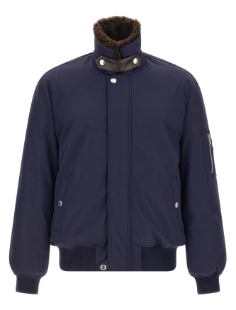 Water repellent nylon bomber jacket #