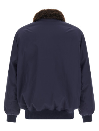 Water repellent nylon bomber jacket #