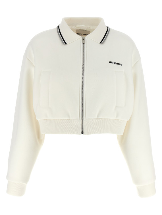 Piquet short bomber jacket #1