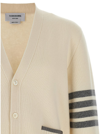 '4-Bar' Wool cardigan #