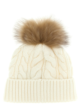 Pompon braided cap #