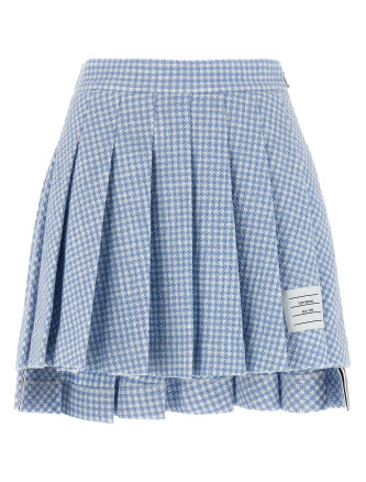 Pleated tweed skirt