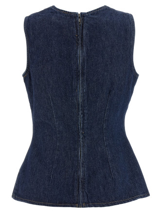 'Denim Buttoned' top #