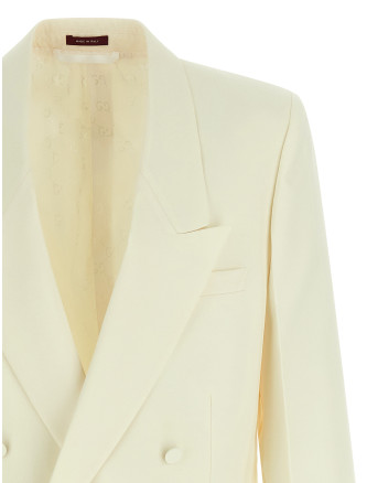 Double-breasted technical Panama blazer #