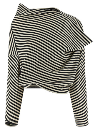 Striped crop sweater