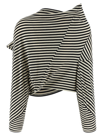 Striped crop sweater #