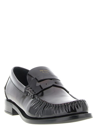 Brushed leather loafers #
