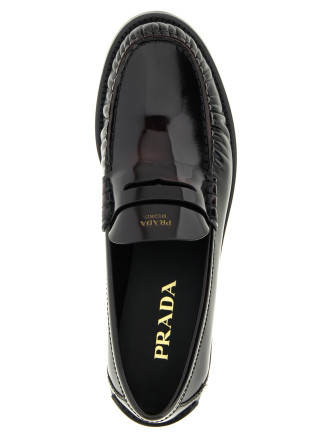 Brushed leather loafers #