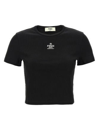 'Fendi' cropped T-shirt