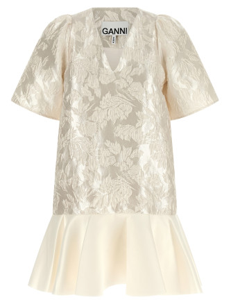 'Satin Cloque' mini dress