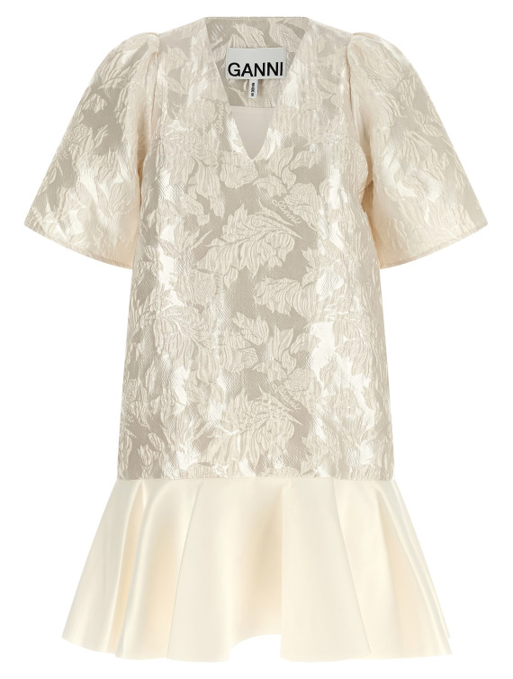 'Satin Cloque' mini dress #1