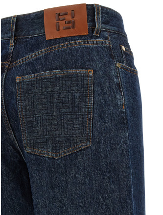 'FF' padded jeans #