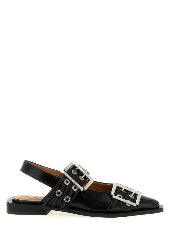 'Black Feminine Buckle' slingback #1