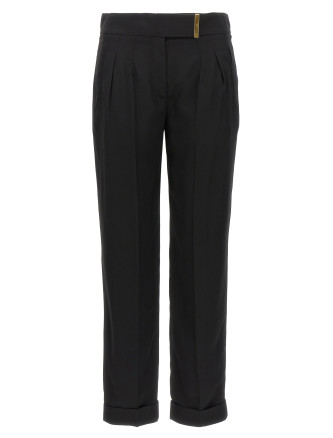 Metal bar detail trousers
