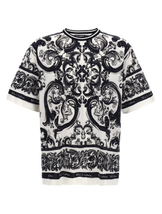 'Maiolica' print T-shirt