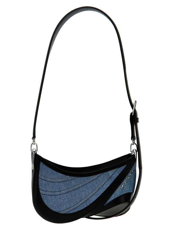'small denim spiral curve 01' shoulder bag #1
