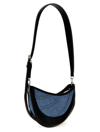 'small denim spiral curve 01' shoulder bag #
