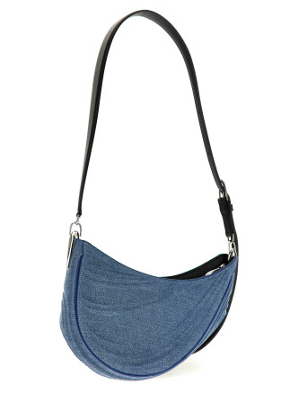 'medium denim spiral curve 01' shoulder bag #