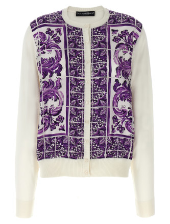 'Maiolica' print cardigan