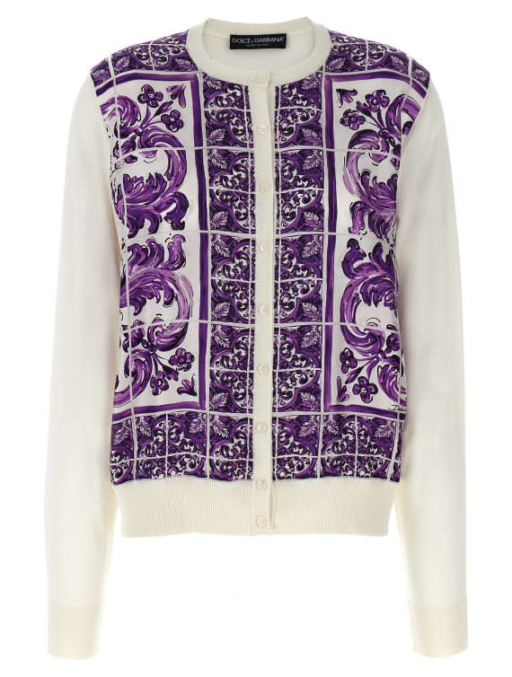 'Maiolica' print cardigan #1