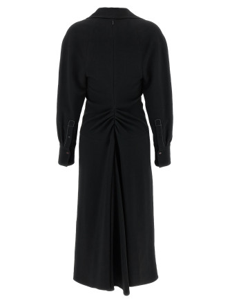 'Long Sleeve Polo Collar Midi' dress #