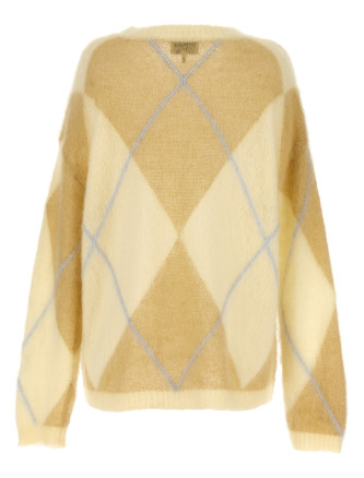 Logo embroidery diamond sweater #