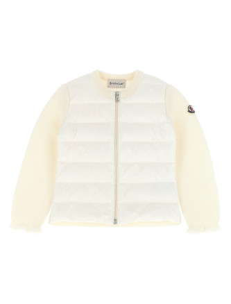 Two-material cardigan