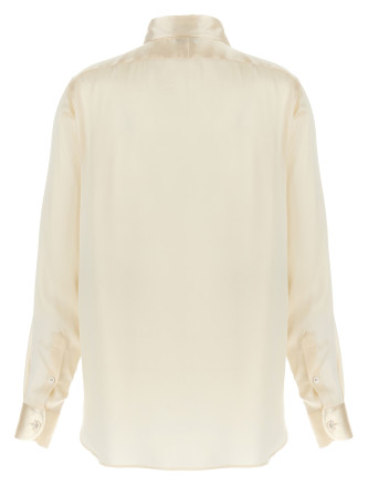 Pleated plastron shirt #
