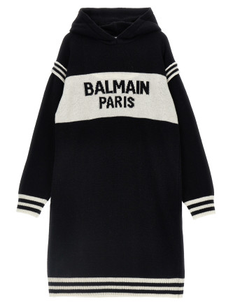 Logo hooded dress