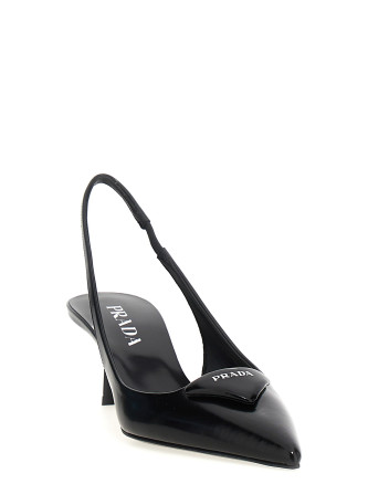 Triangle logo slingback #