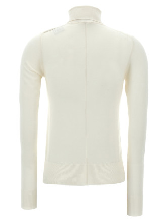 Logo embroidery turtleneck sweater #