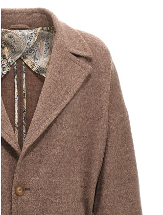 Single-breasted wool coat #