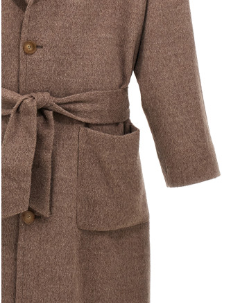 Single-breasted wool coat #