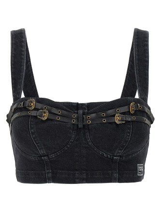 Denim strap top