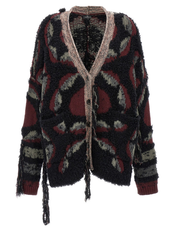 Fringed oversized cardigan #1