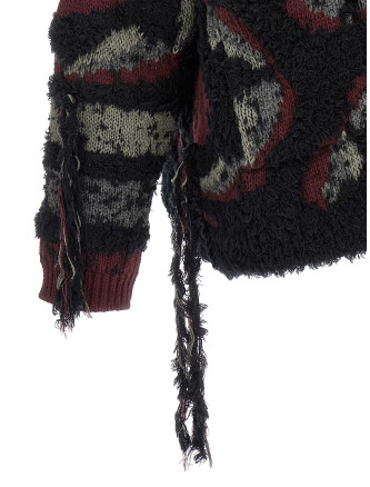 Fringed oversized cardigan #