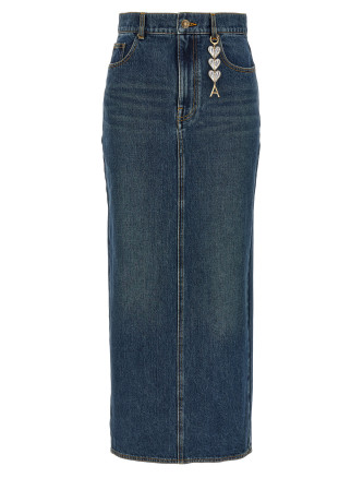 'Zip Slit Midi' skirt