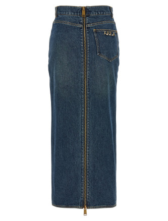 'Zip Slit Midi' skirt #