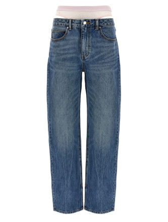 'Slit Hem Prestyle Hotfix Mesh Undie' jeans